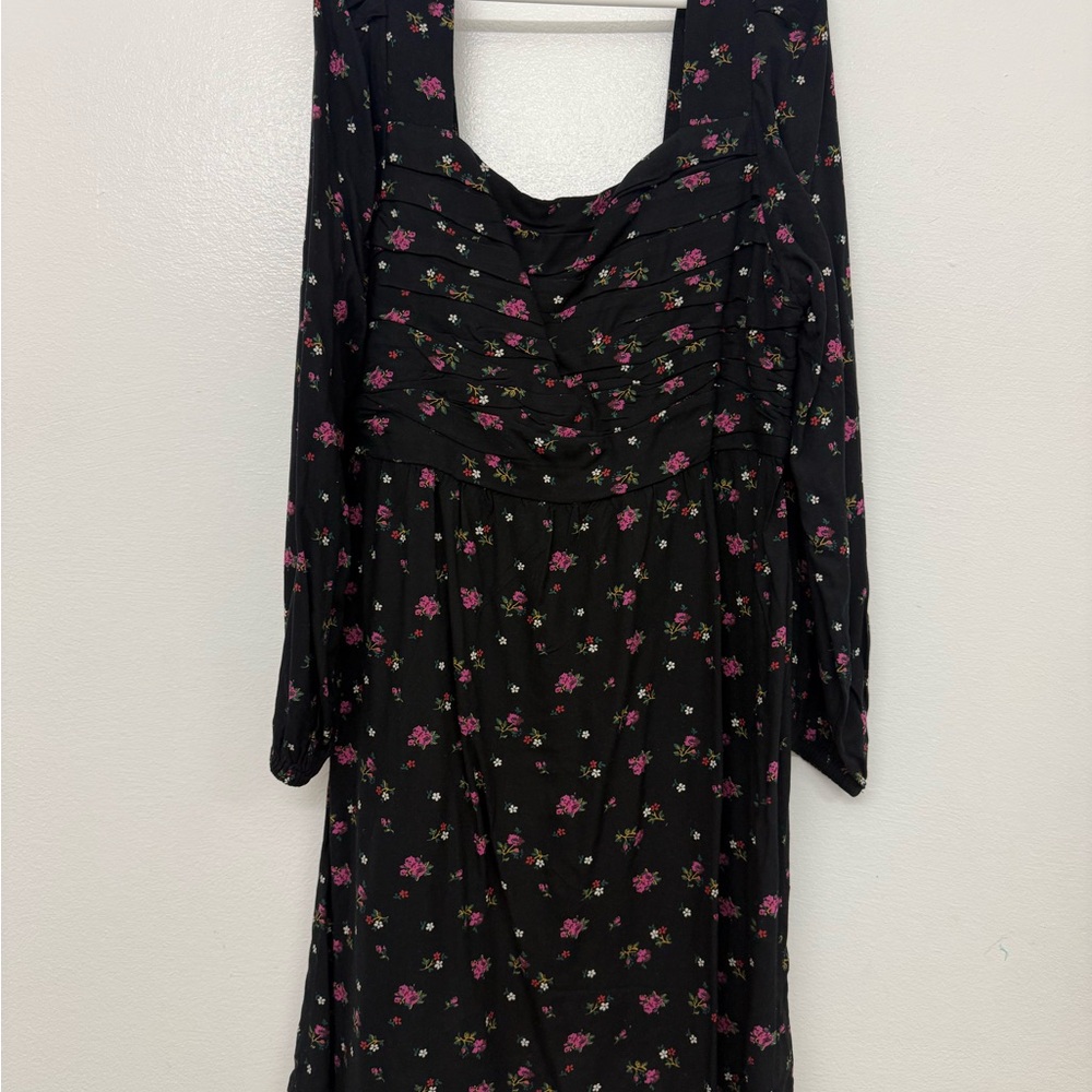 Floral Black and Pink kids Dress